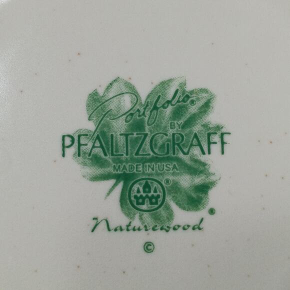 Portfolio By Phfaltzgraff Naturewood  Salad Plate 8" Diameter Green Floral Print - Picture 5 of 6